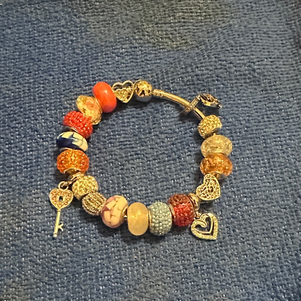 Elegant Multi-Color Charm Bracelet